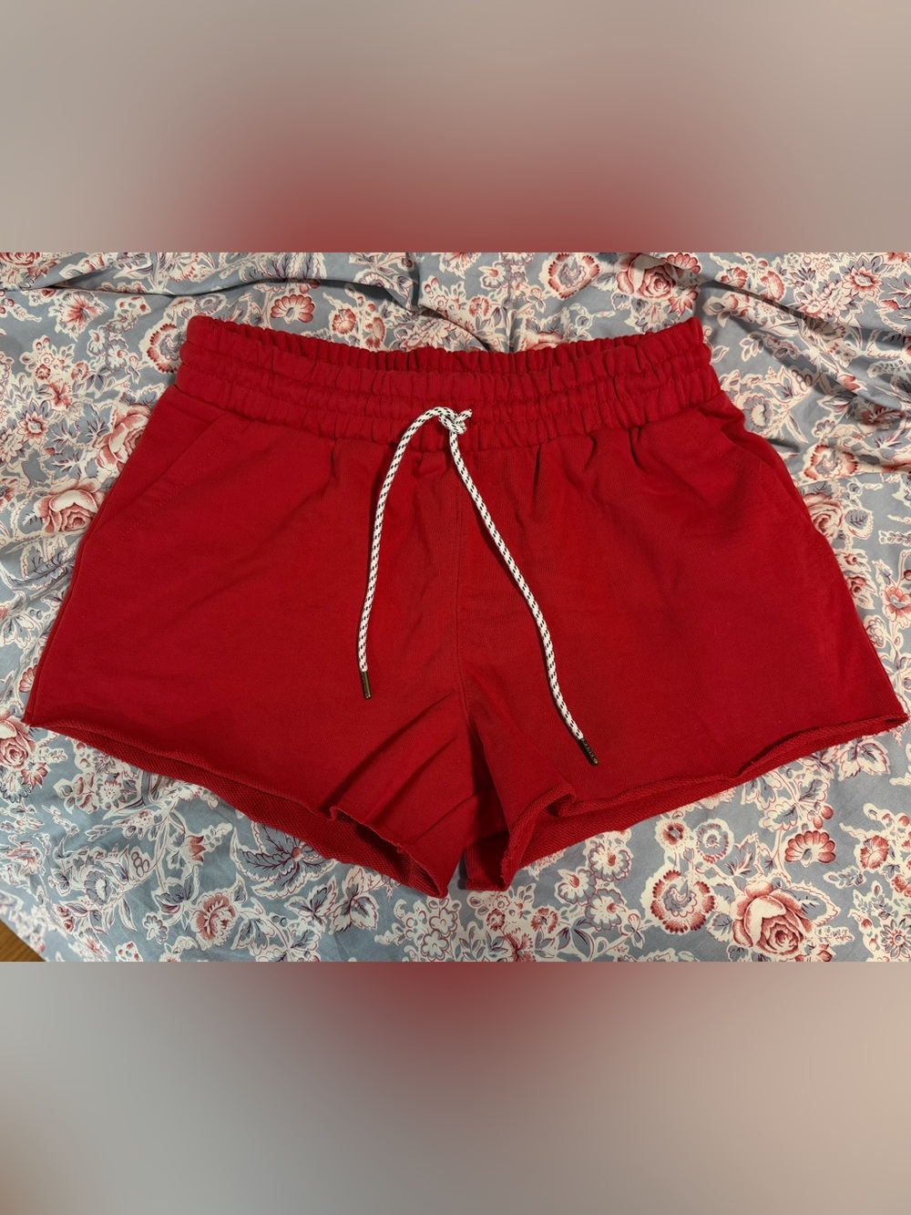 PARKE Red heritage coastal French Terry pocket shorts size S target